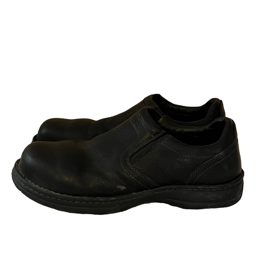 Carolina Black Leather Safety Steel Toe Shoes Sz 10